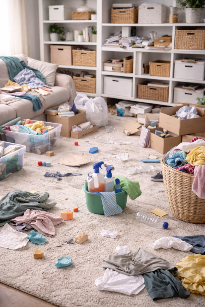 raivaussiivous käynnissä kodissa, tavaroiden lajittelu ja kodin selkeyttäminen ammattijärjestäjän avulla Helsinki, Espoo ja Vantaa ja Uudellamaalla