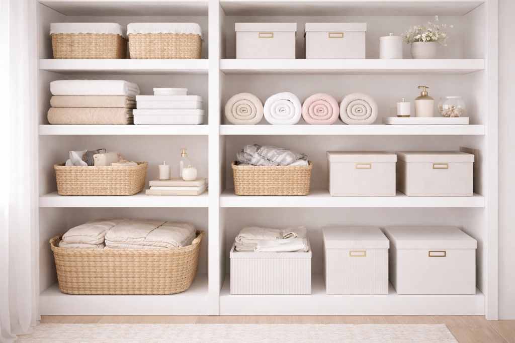 Ammattijärjestäjän järjestämä selkeä koti ja toimivat säilytysratkaisut arjen helpottamiseen